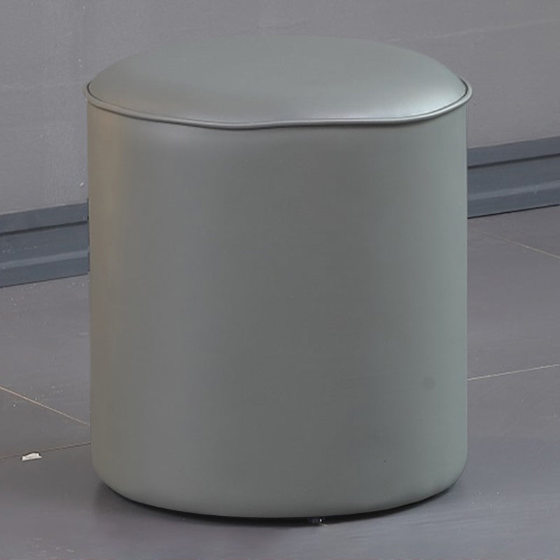 Hedendaagse Pouf Ottoman Echt lederen gestoffeerde Solid Color Ottoman