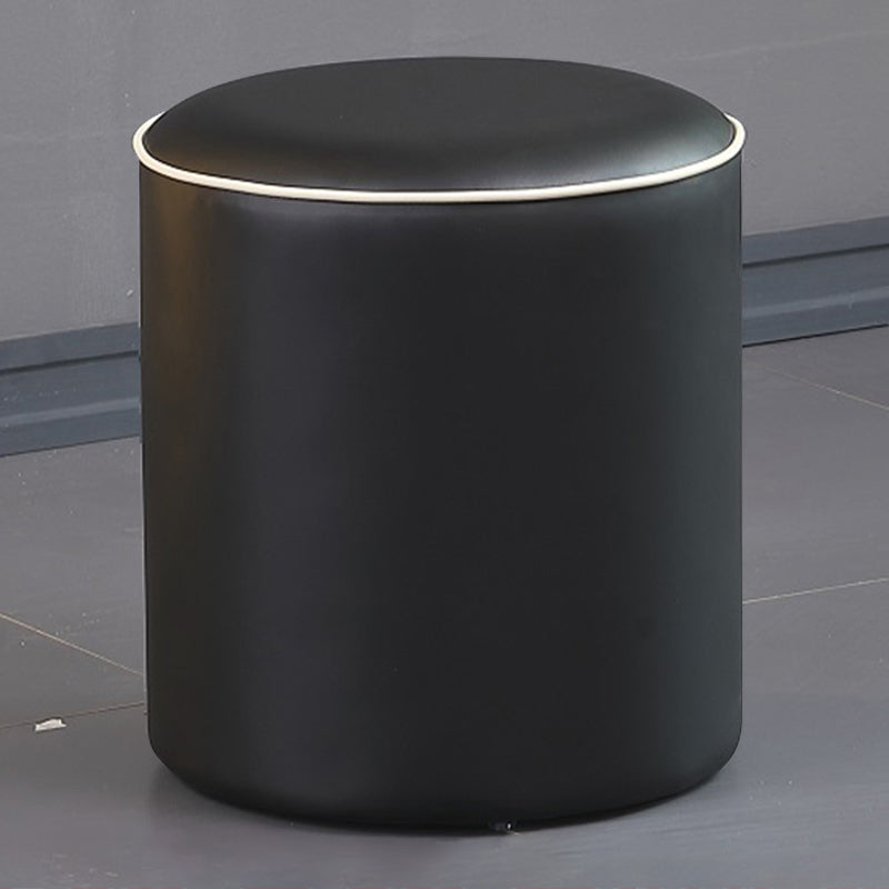 Hedendaagse Pouf Ottoman Echt lederen gestoffeerde Solid Color Ottoman