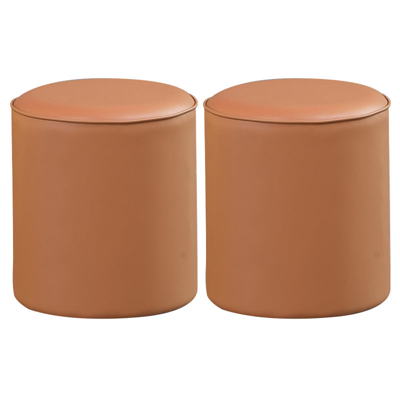 POUF OTTOMANO DE POUF OTTOMANO Color sólido de cuero sólido Otomano