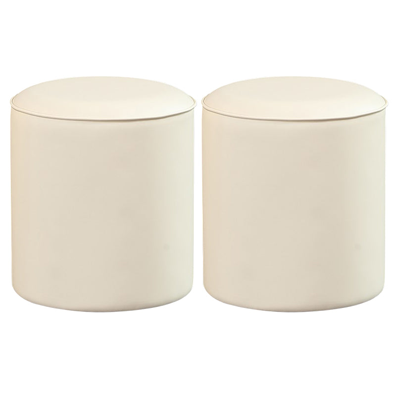 Pouf pouf contemporain Ottoman authentique en cuir rembourré de couleur solide ottoman