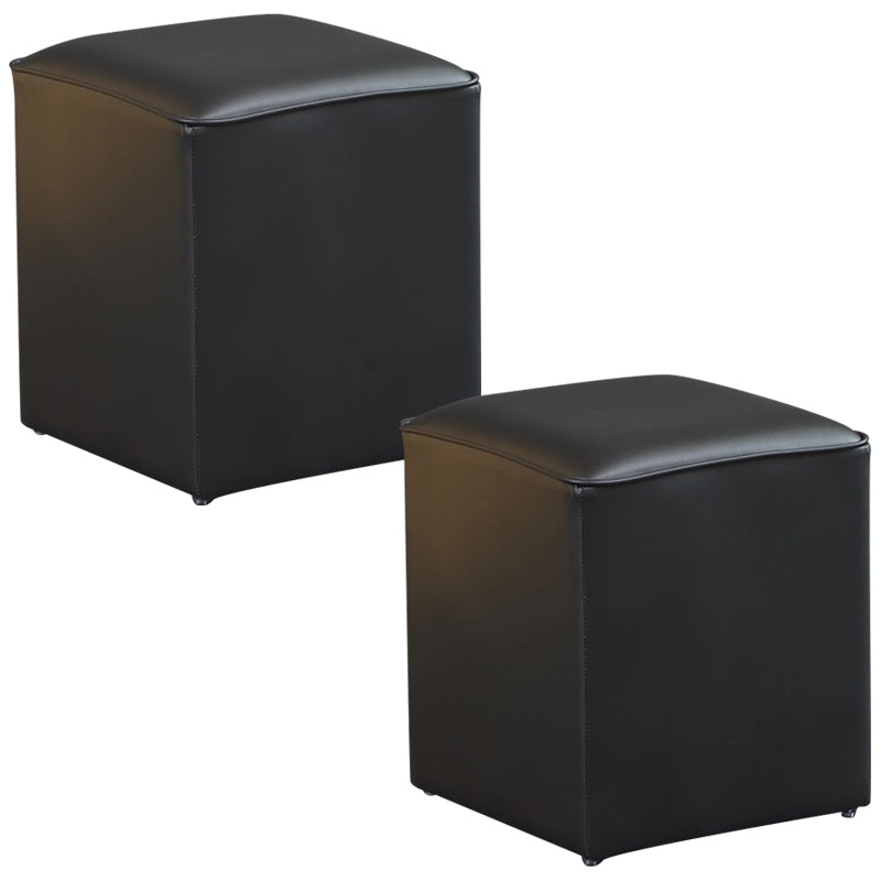 POUF OTTOMANO DE POUF OTTOMANO Color sólido de cuero sólido Otomano