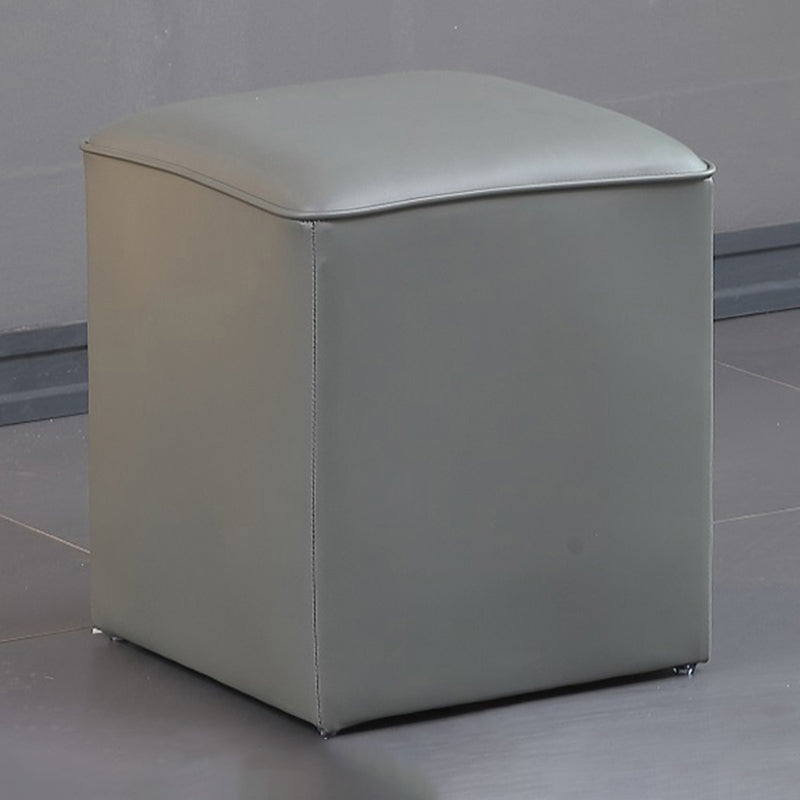 Pouf pouf contemporain Ottoman authentique en cuir rembourré de couleur solide ottoman