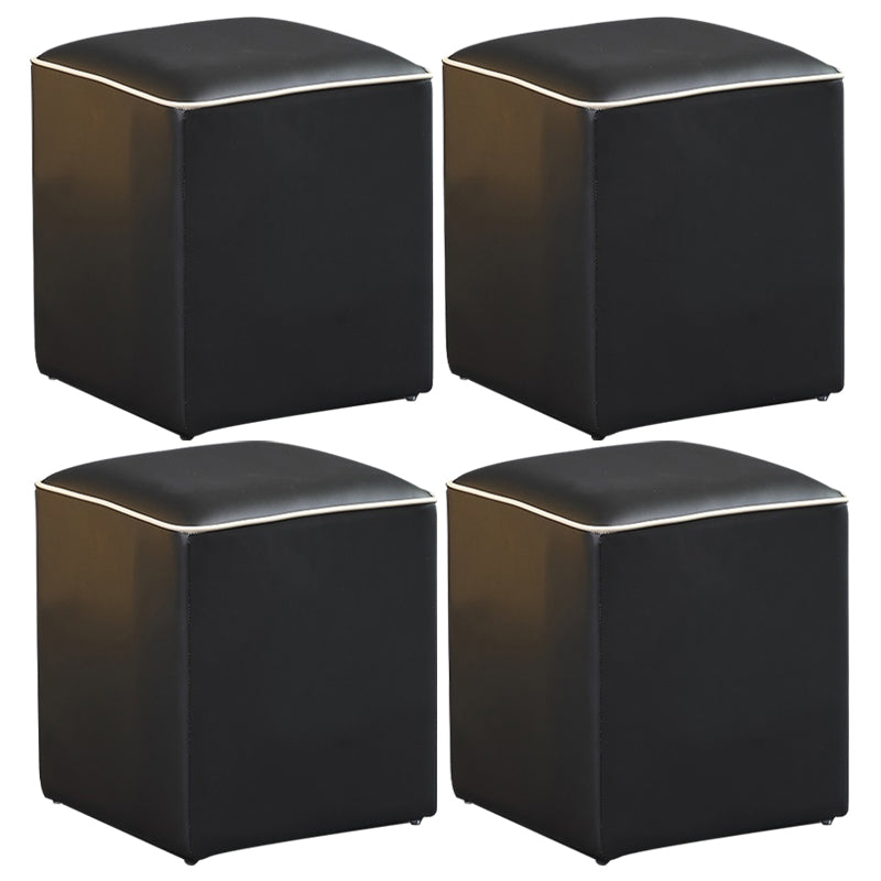 POUF OTTOMANO DE POUF OTTOMANO Color sólido de cuero sólido Otomano