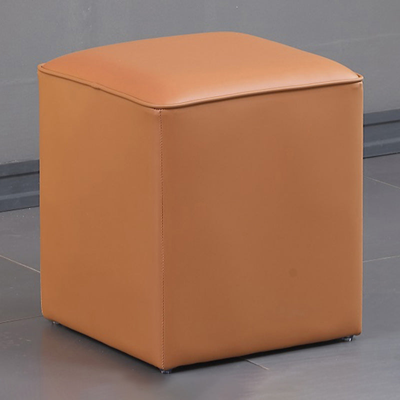 POUF OTTOMANO DE POUF OTTOMANO Color sólido de cuero sólido Otomano