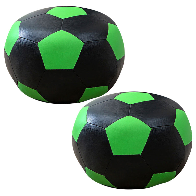 Zeitgenössischer pouf osmanischer Kunstleder gepolsterter kugelförmiger Osmanisch