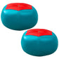 Contemporary Pouf Ottoman Faux Leather Upholstered Spherical Ottoman