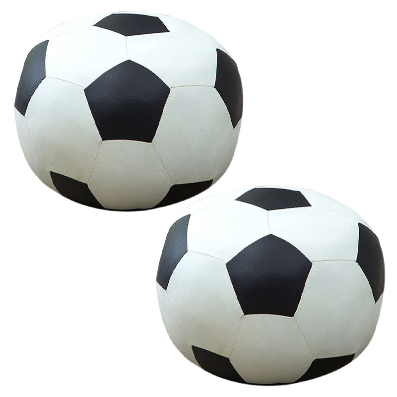 Pouf contemporaneo pouf finto in pelle imbottita ottomana