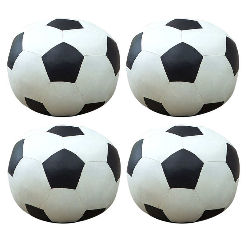 Zeitgenössischer pouf osmanischer Kunstleder gepolsterter kugelförmiger Osmanisch