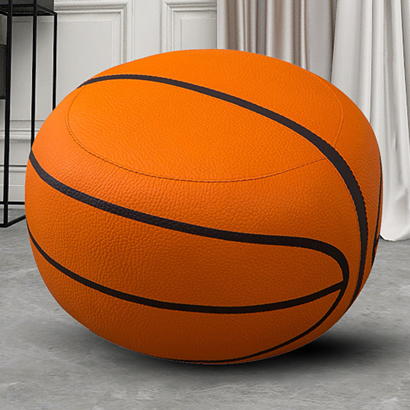 Pouf contemporaneo pouf finto in pelle imbottita ottomana