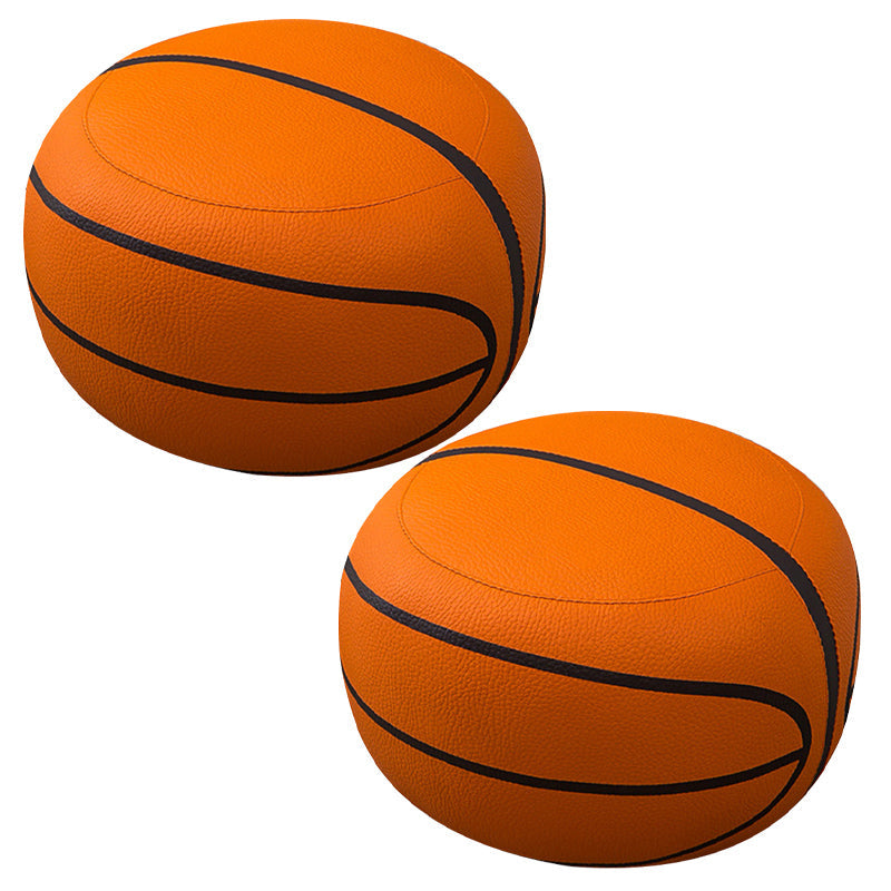 Zeitgenössischer pouf osmanischer Kunstleder gepolsterter kugelförmiger Osmanisch