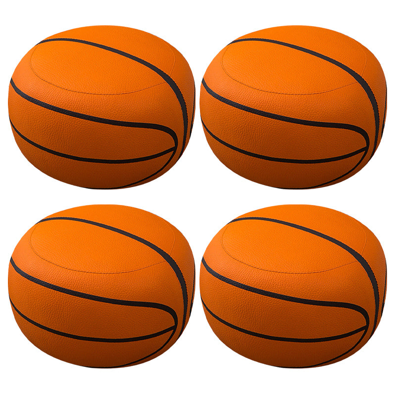 Pouf contemporaneo pouf finto in pelle imbottita ottomana