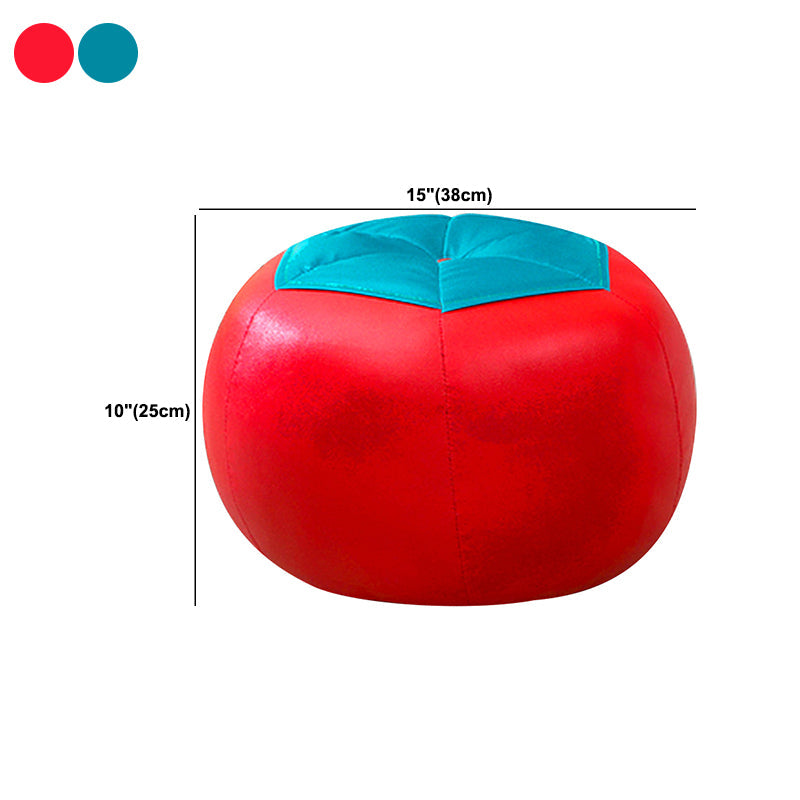 Pouf contemporaneo pouf finto in pelle imbottita ottomana