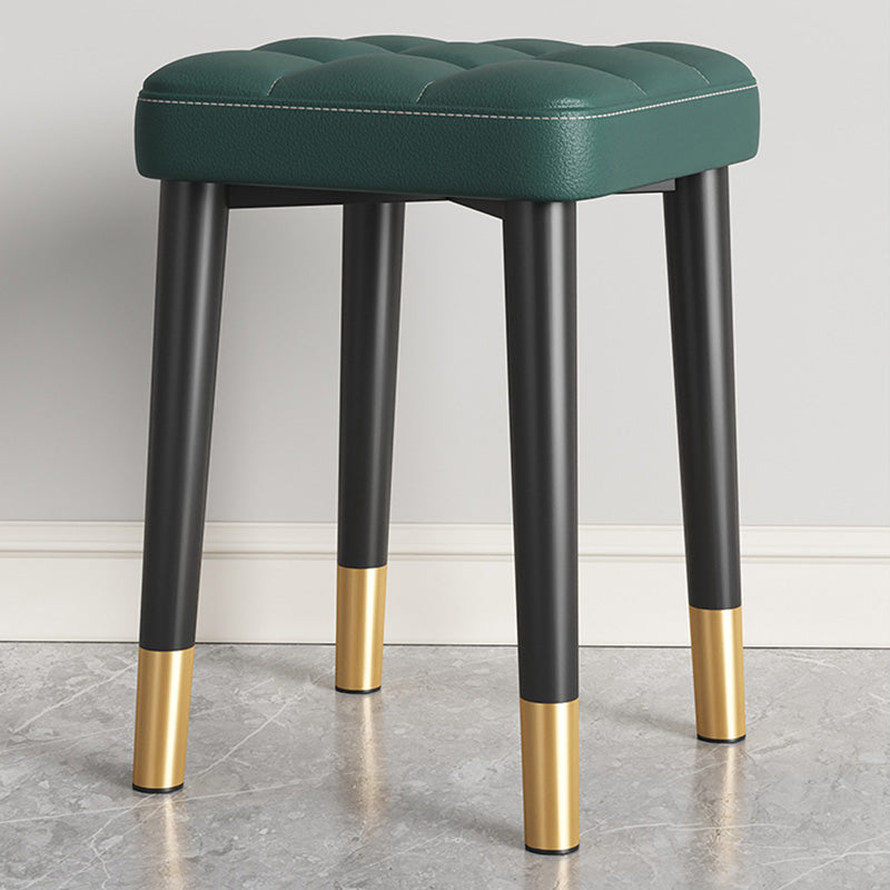 Water Resistant Ottoman Square Metal Frame Fabric Tufted Standard Green 1 Piece Black Gold Clearhalo 'furn' 'furn_ottomans_poufs' 'Furniture' 'Living Room Furniture' 'Ottomans & Poufs' 'ottomans_poufs' 6009678