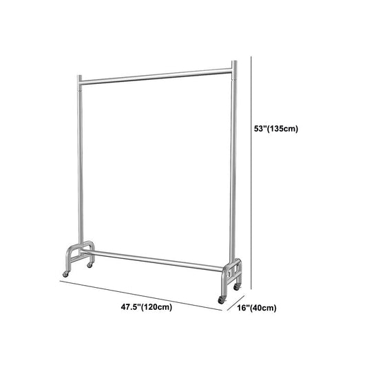 Industrial Coat Hanger Stainless Steel Hanging Rail and Castors Hall Tree