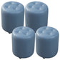 Contemporary Pouf Ottoman Genuine Leather Tufted Upholstered Solid Color Ottoman Round Blue 4 Piece Set Clearhalo 'furn' 'furn_ottomans_poufs' 'Furniture' 'Living Room Furniture' 'Ottomans & Poufs' 'ottomans_poufs' 6012476