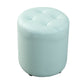 Contemporary Pouf Ottoman Genuine Leather Tufted Upholstered Solid Color Ottoman Round Light Blue 1 Piece Clearhalo 'furn' 'furn_ottomans_poufs' 'Furniture' 'Living Room Furniture' 'Ottomans & Poufs' 'ottomans_poufs' 6012485