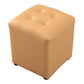 Contemporary Pouf Ottoman Genuine Leather Tufted Upholstered Solid Color Ottoman Square Khaki 1 Piece Clearhalo 'furn' 'furn_ottomans_poufs' 'Furniture' 'Living Room Furniture' 'Ottomans & Poufs' 'ottomans_poufs' 6012523