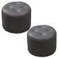Mid-Century Modern Pouf Ottoman Genuine Leather Upholstered Tufted Round Ottoman Dark Gray 2 Piece Set Clearhalo 'furn' 'furn_ottomans_poufs' 'Furniture' 'Living Room Furniture' 'Ottomans & Poufs' 'ottomans_poufs' 6012540