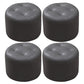 Mid-Century Modern Pouf Ottoman Genuine Leather Upholstered Tufted Round Ottoman Dark Gray 4 Piece Set Clearhalo 'furn' 'furn_ottomans_poufs' 'Furniture' 'Living Room Furniture' 'Ottomans & Poufs' 'ottomans_poufs' 6012541