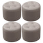 Mid-Century Modern Pouf Ottoman Genuine Leather Upholstered Tufted Round Ottoman Light Gray 4 Piece Set Clearhalo 'furn' 'furn_ottomans_poufs' 'Furniture' 'Living Room Furniture' 'Ottomans & Poufs' 'ottomans_poufs' 6012547