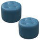 Mid-Century Modern Pouf Ottoman Genuine Leather Upholstered Tufted Round Ottoman Peacock Blue 2 Piece Set Clearhalo 'furn' 'furn_ottomans_poufs' 'Furniture' 'Living Room Furniture' 'Ottomans & Poufs' 'ottomans_poufs' 6012558