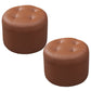 Mid-Century Modern Pouf Ottoman Genuine Leather Upholstered Tufted Round Ottoman Dark Brown 2 Piece Set Clearhalo 'furn' 'furn_ottomans_poufs' 'Furniture' 'Living Room Furniture' 'Ottomans & Poufs' 'ottomans_poufs' 6012564