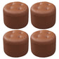 Mid-Century Modern Pouf Ottoman Genuine Leather Upholstered Tufted Round Ottoman Dark Brown 4 Piece Set Clearhalo 'furn' 'furn_ottomans_poufs' 'Furniture' 'Living Room Furniture' 'Ottomans & Poufs' 'ottomans_poufs' 6012565