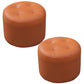 Mid-Century Modern Pouf Ottoman Genuine Leather Upholstered Tufted Round Ottoman Orange 2 Piece Set Clearhalo 'furn' 'furn_ottomans_poufs' 'Furniture' 'Living Room Furniture' 'Ottomans & Poufs' 'ottomans_poufs' 6012567