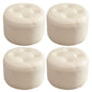 Mid-Century Modern Pouf Ottoman Genuine Leather Upholstered Tufted Round Ottoman Off-White 4 Piece Set Clearhalo 'furn' 'furn_ottomans_poufs' 'Furniture' 'Living Room Furniture' 'Ottomans & Poufs' 'ottomans_poufs' 6012571
