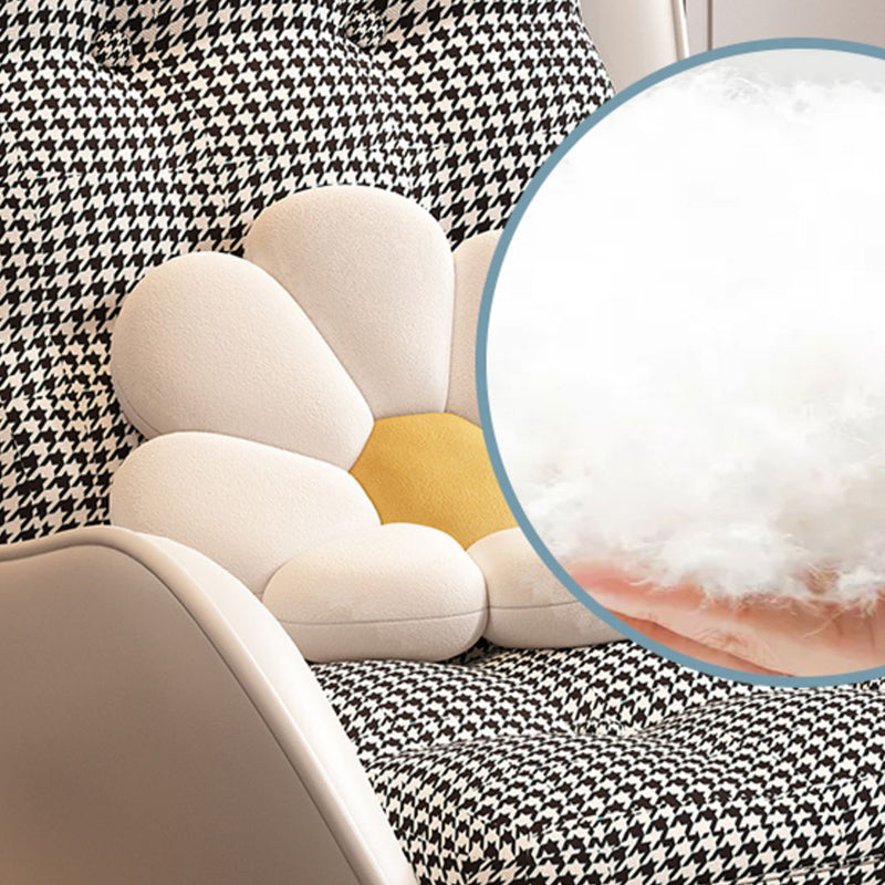 Chaise à bascule moderne coussins touffés rembourrés avec planeur de jambes légères