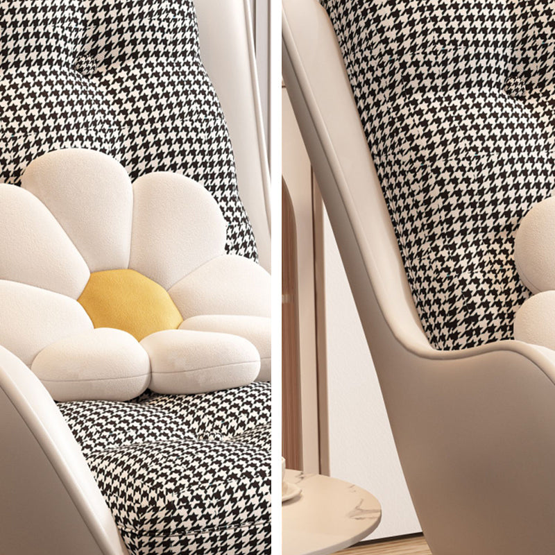 Chaise à bascule moderne coussins touffés rembourrés avec planeur de jambes légères