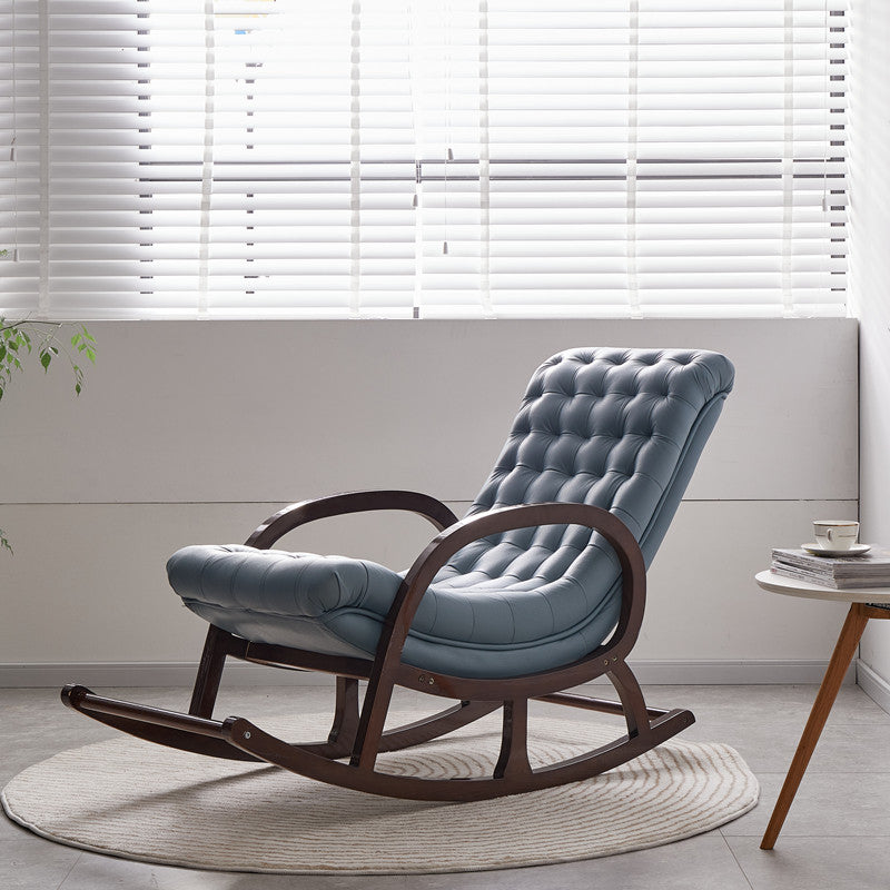 Modern Textured Rocking Chair Removable Cushions Rocker Chair for Living Room Blue Clearhalo 'Chairs & Seating' 'furn' 'furn_rocking_chairs' 'Furniture' 'Living Room Furniture' 'Rocking Chairs' 'rocking_chairs' 6012724