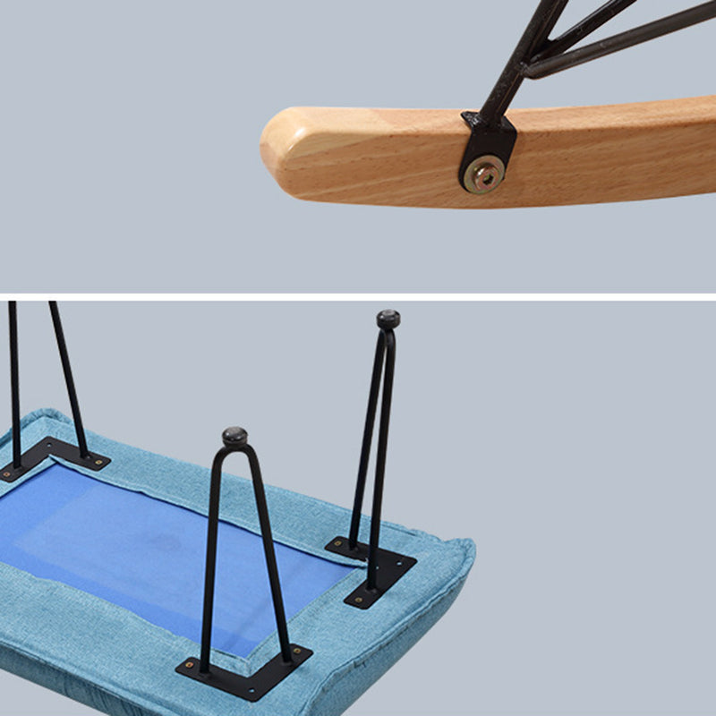 Chaise de rocker de style moderne à fuseau de fuseau de fuseau chaise de culbuteur avec ottoman