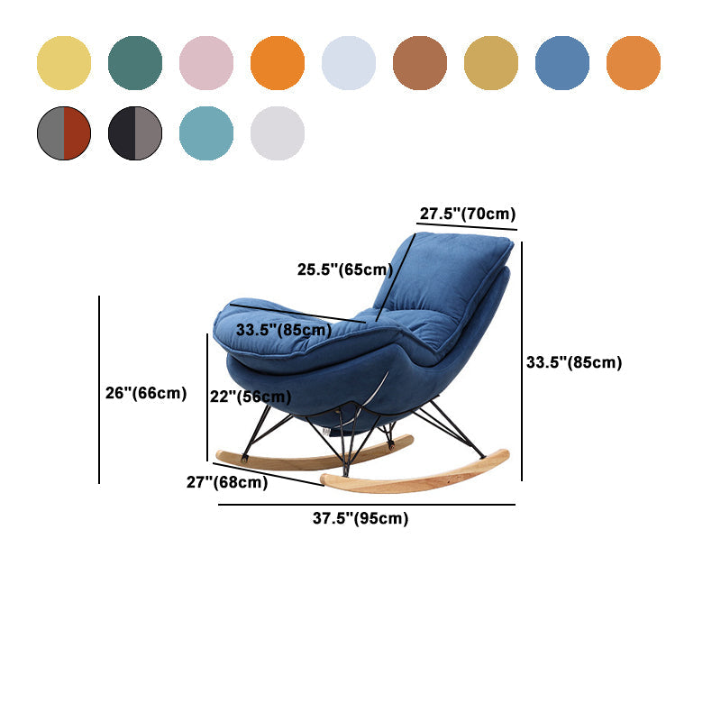 Chaise de rocker de style moderne à fuseau de fuseau de fuseau chaise de culbuteur avec ottoman