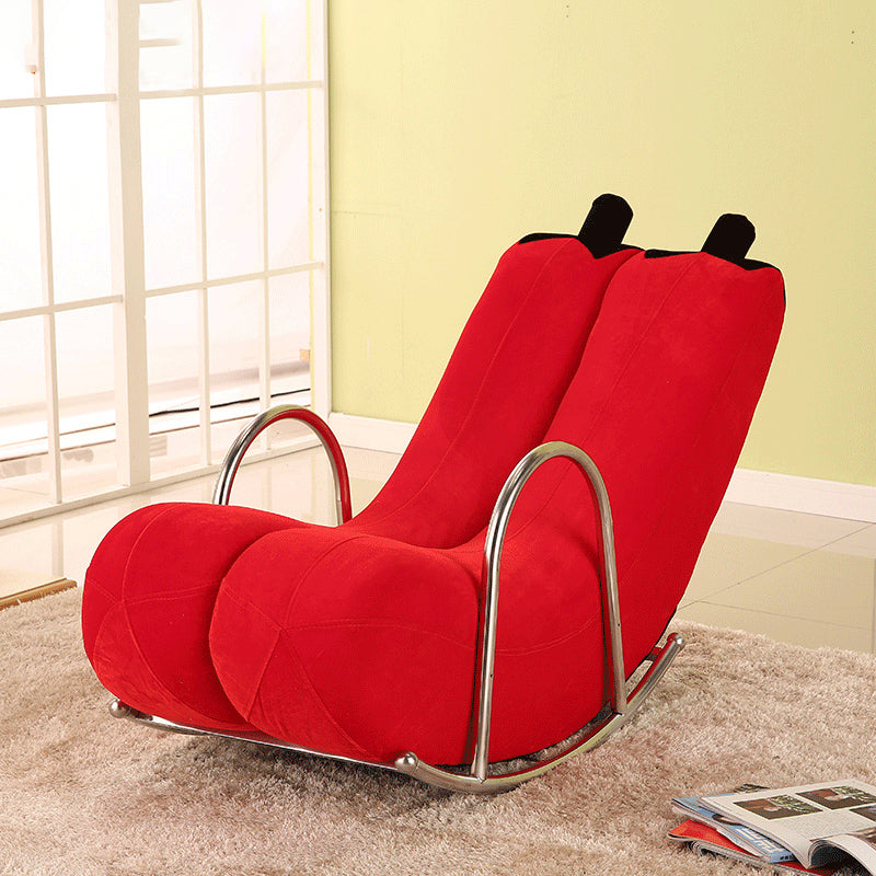 Upholstered Pure Color Rocking Chair Removable Cushions Rocker Chair for Drawing Room Red Clearhalo 'Chairs & Seating' 'furn' 'furn_rocking_chairs' 'Furniture' 'Living Room Furniture' 'Rocking Chairs' 'rocking_chairs' 6012782
