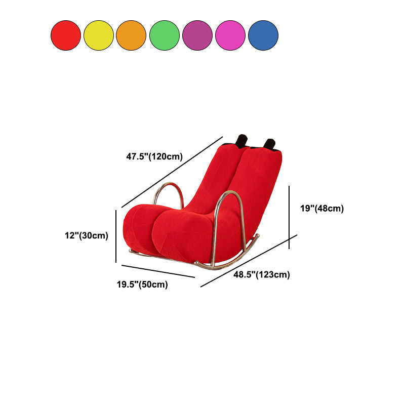 Upholstered Pure Color Rocking Chair Removable Cushions Rocker Chair for Drawing Room Clearhalo 'Chairs & Seating' 'furn' 'furn_rocking_chairs' 'Furniture' 'Living Room Furniture' 'Rocking Chairs' 'rocking_chairs' 6012795