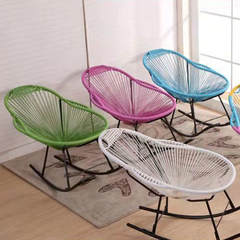 Modern Rattan Rocking Chair Plain Rocker Chair with Removable Cushions ...