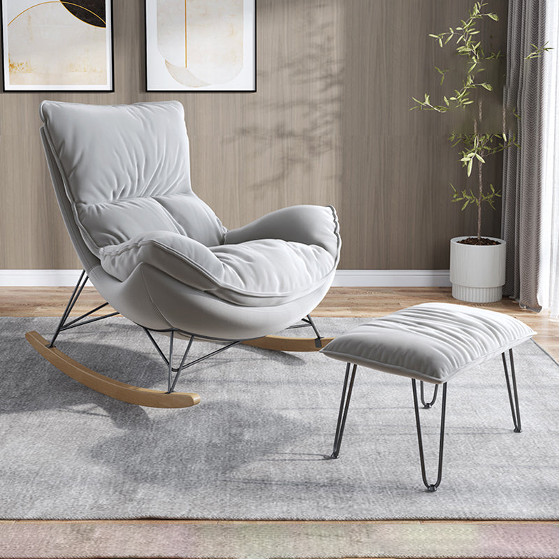 Contemporary Simple Style Rocking Chair Single Indoor Lazy Sofa Rocking Chair