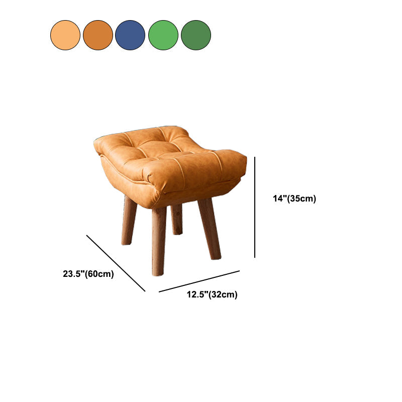 Chaise de culbuteur de salon solide coussin tufted chaise à bascule en cuir avec ottoman