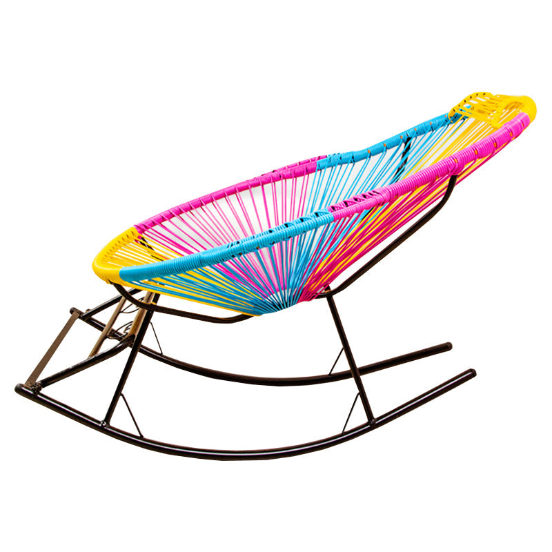 Contemporary Rocking Chair Rattan Wing Chair Back Solid Color Indoor Rocking Chair Clearhalo 'Chairs & Seating' 'furn' 'furn_rocking_chairs' 'Furniture' 'Living Room Furniture' 'Rocking Chairs' 'rocking_chairs' 6012990