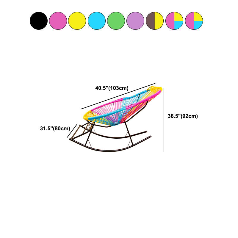 Contemporary Rocking Chair Rattan Wing Chair Back Solid Color Indoor Rocking Chair Clearhalo 'Chairs & Seating' 'furn' 'furn_rocking_chairs' 'Furniture' 'Living Room Furniture' 'Rocking Chairs' 'rocking_chairs' 6013000