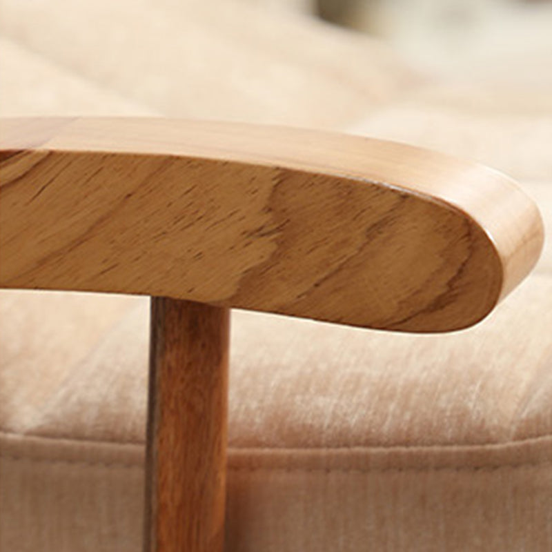 Leder -Schaukelstuhl einfache zeitgenössische Tufted -Kissen Schaukelstuhl mit Osmanisch