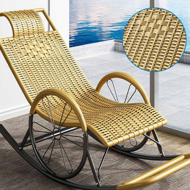 Modern Wicker Rocking Chair Brown Water Resistant Rocker for Living Room Clearhalo 'Chairs & Seating' 'furn' 'furn_rocking_chairs' 'Furniture' 'Living Room Furniture' 'Rocking Chairs' 'rocking_chairs' 6013065