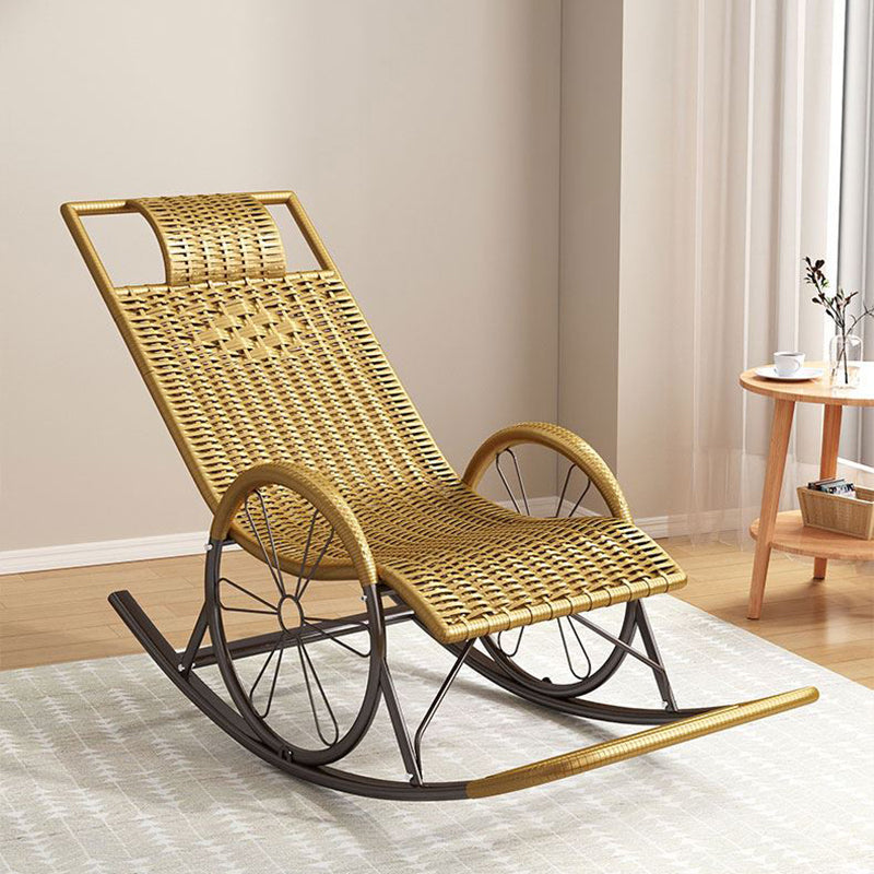 Modern Wicker Rocking Chair Brown Water Resistant Rocker for Living Room Clearhalo 'Chairs & Seating' 'furn' 'furn_rocking_chairs' 'Furniture' 'Living Room Furniture' 'Rocking Chairs' 'rocking_chairs' 6013070