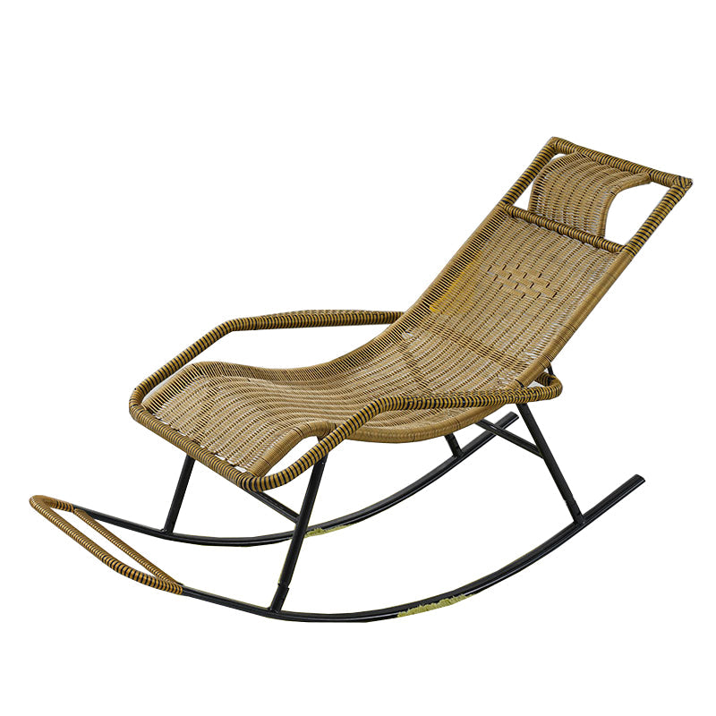 Modern Wicker Rocking Chair Brown Water Resistant Rocker for Living Room Clearhalo 'Chairs & Seating' 'furn' 'furn_rocking_chairs' 'Furniture' 'Living Room Furniture' 'Rocking Chairs' 'rocking_chairs' 6013074