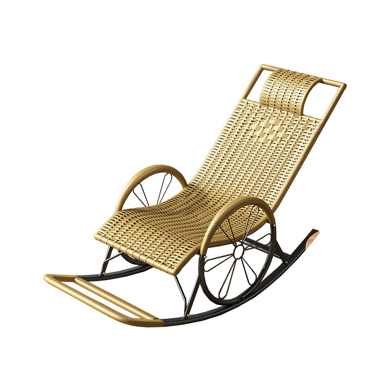 Modern Wicker Rocking Chair Brown Water Resistant Rocker for Living Room Clearhalo 'Chairs & Seating' 'furn' 'furn_rocking_chairs' 'Furniture' 'Living Room Furniture' 'Rocking Chairs' 'rocking_chairs' 6013075