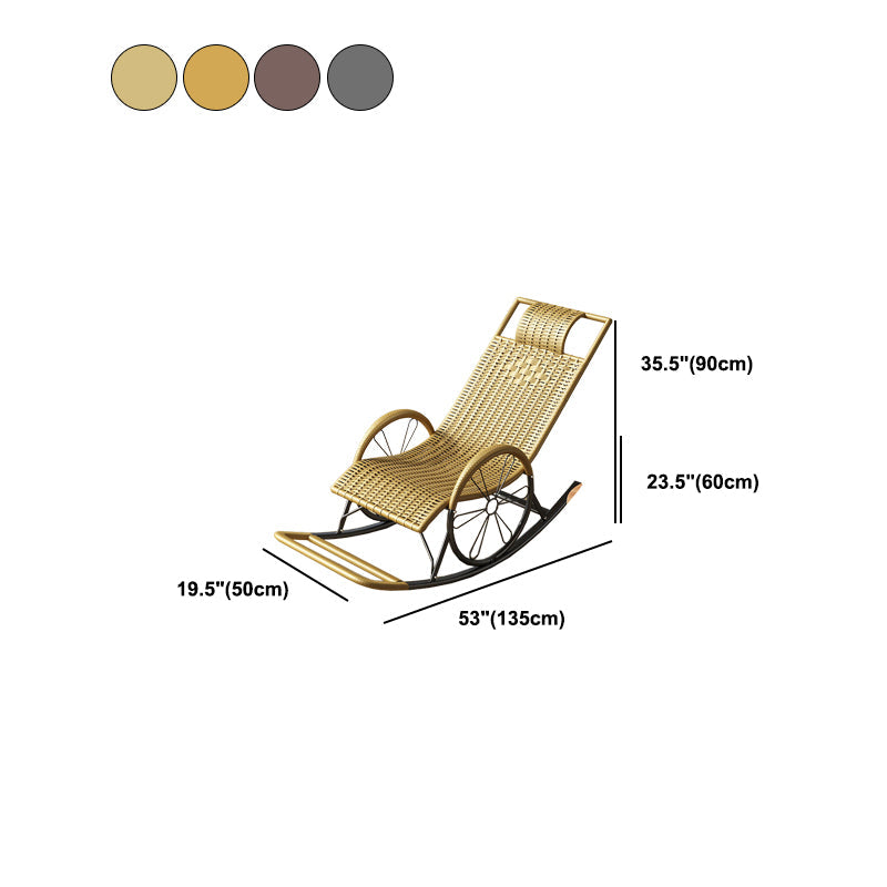 Modern Wicker Rocking Chair Brown Water Resistant Rocker for Living Room Clearhalo 'Chairs & Seating' 'furn' 'furn_rocking_chairs' 'Furniture' 'Living Room Furniture' 'Rocking Chairs' 'rocking_chairs' 6013077