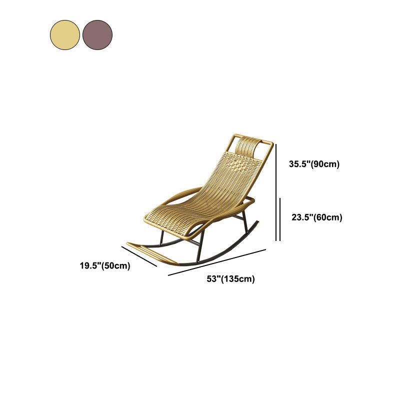 Modern Wicker Rocking Chair Brown Water Resistant Rocker for Living Room Clearhalo 'Chairs & Seating' 'furn' 'furn_rocking_chairs' 'Furniture' 'Living Room Furniture' 'Rocking Chairs' 'rocking_chairs' 6013078