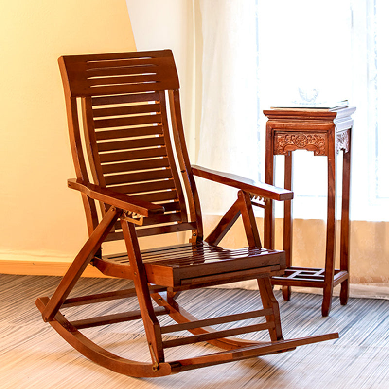 Chaise à bascule traditionnelle à cadre en bois massif backrex à bascule à bascule intérieure