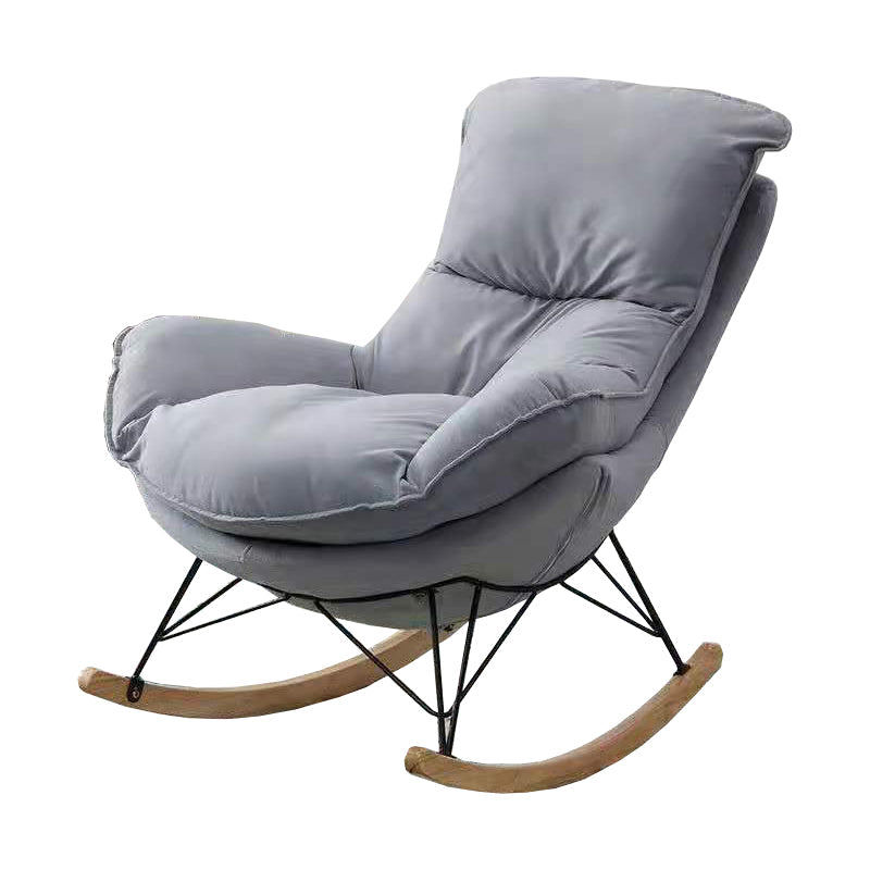 Modern Solid Color Rocking Chair Water Resistant Faux Leather with Cushions Clearhalo 'Chairs & Seating' 'furn' 'furn_rocking_chairs' 'Furniture' 'Living Room Furniture' 'Rocking Chairs' 'rocking_chairs' 6013124